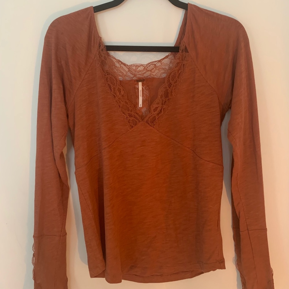 Free People Layering Shirt with Lace Detailing